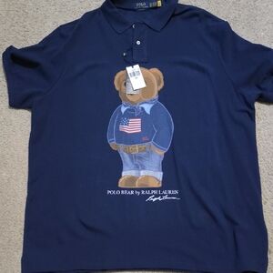 Polo by Ralph Lauren Navy Polo with Bear Design